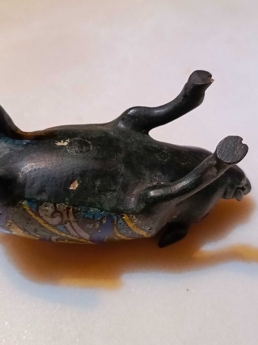 Porco Mitológico Javali Bronze Séc XVII Ming 11 cm