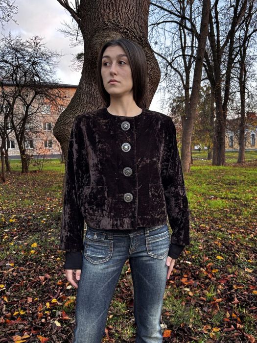 Австрійський вінтажний піджак з велюру