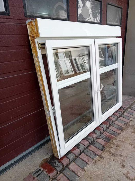 Okno dwuskrzydłowe z roletą ze szprosem 190x160 pcv DOWÓZ CAŁY KRAJ