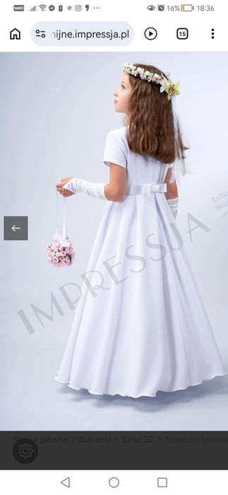 Sukienka komunia Impresja 158/152