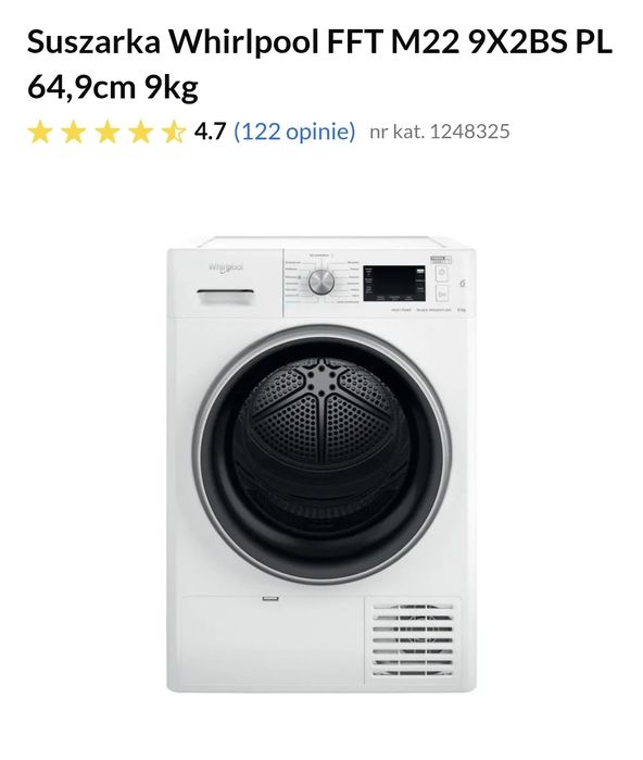Whirlpool FFT M22 9X2BS PL suszarka