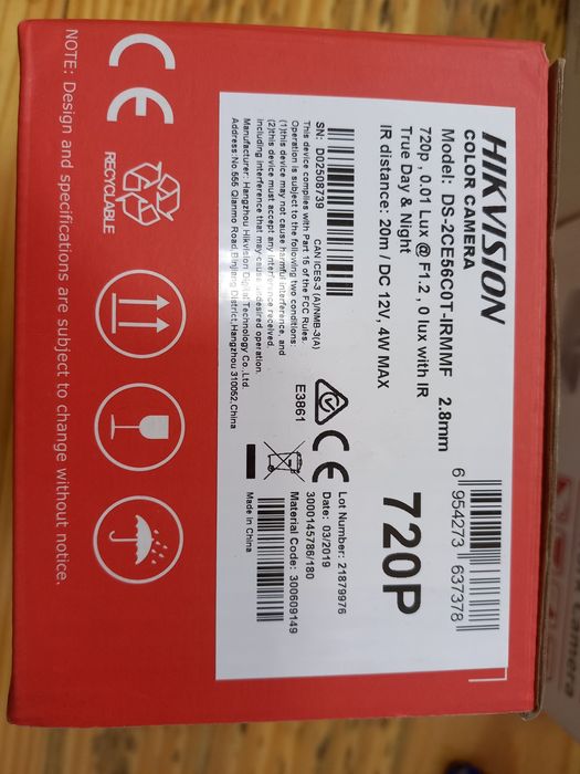 Камера відеонагляду Hikvision DS-2CE56C0T-IRMMF 2.8mm