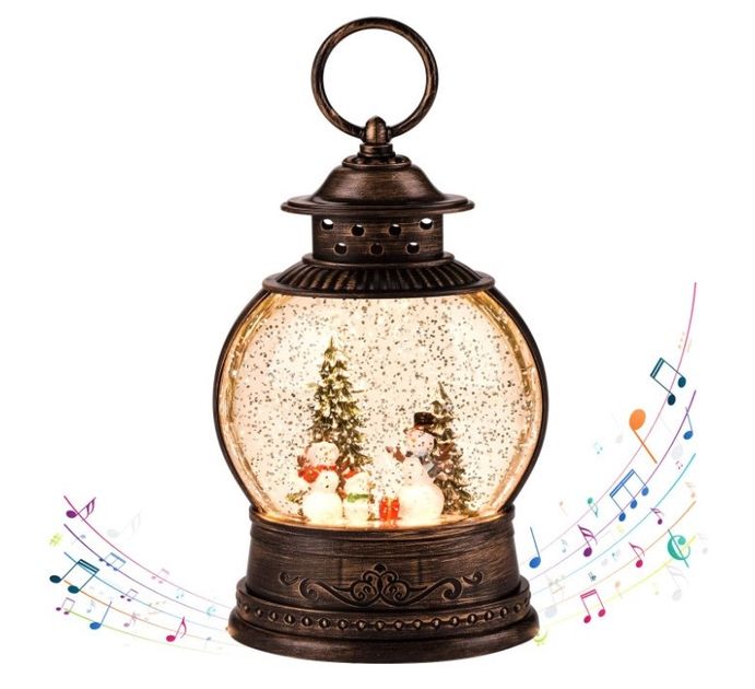 Нічник новорічний музичний XMAS WDL 2103C 3578, сніговики