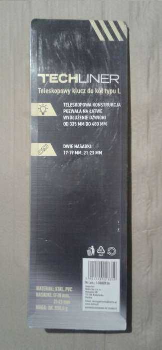 Teleskopowy KLUCZ DO KÓŁ typu L 33-48 cm dwie nasadki 17-19, 21-23 mm
