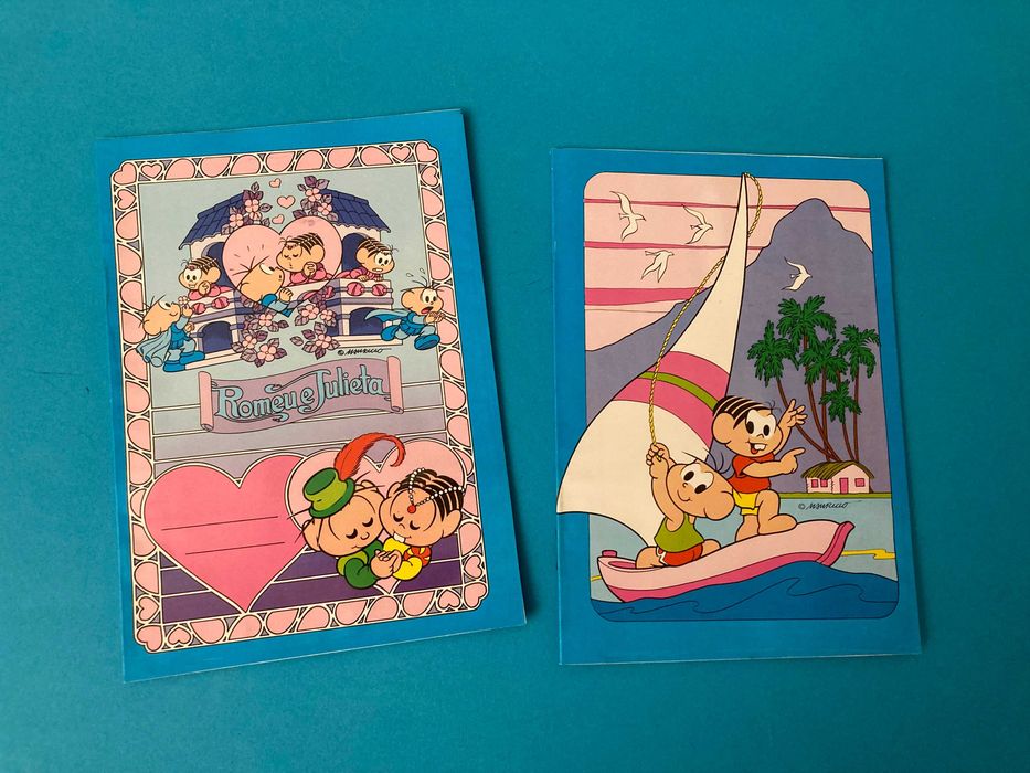 Colecção de 4 Cadernos Escolares da Turma da Mônica Anos 80 PF