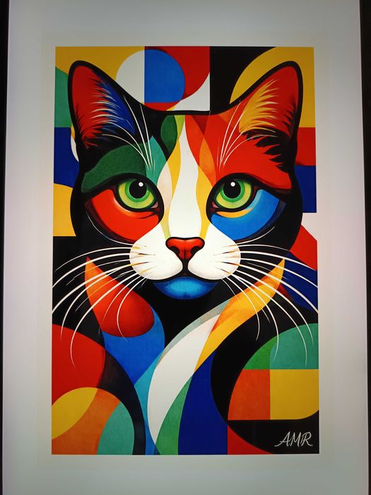 Poster Gato colorido