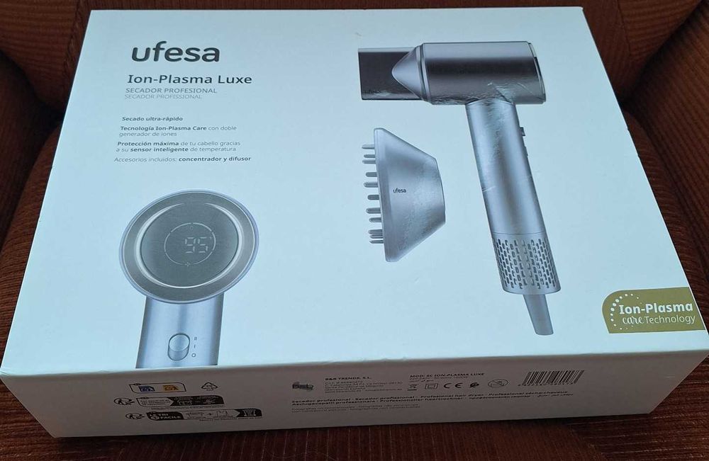 Secador UFESA Ion-Plasma Luxe (como novo, com garantia)