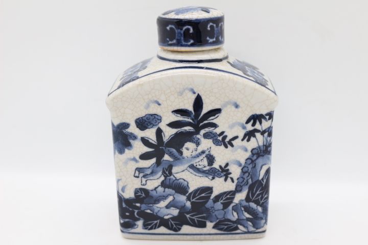 Frasco de Chá Porcelana Chinesa " China Azul " Sereias XX