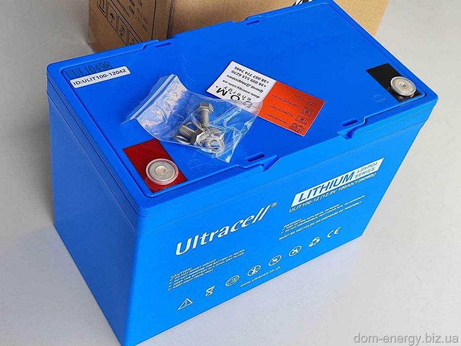 Гарантия 2 года Литий-ферумный аккумулятор Ultracell LiFePo4 12v 100Ah