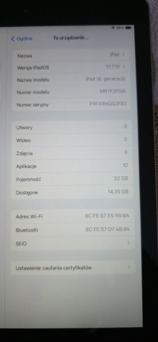 iPad 6gen stan idealny