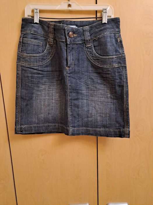 spódnica jeansowa mini cache cache 36