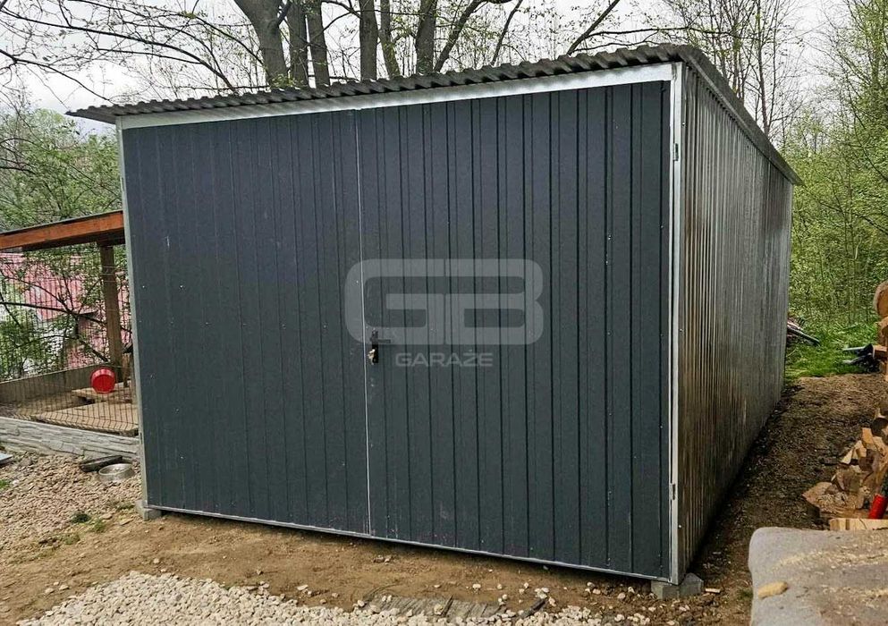 Blaszak 3×5 IIgat garaż na budowę konstrukcja wolnostojąca brama GB102