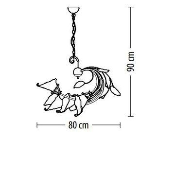 Żyrandol ELLA 5xE14 - malowany ręcznie