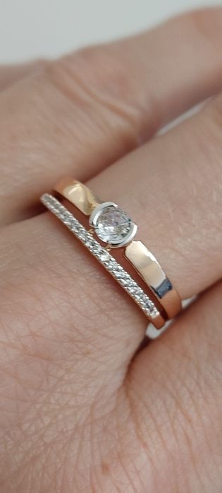 Pierścionek Różowe złoto gr.585 WYPRZEDAŻ!!!