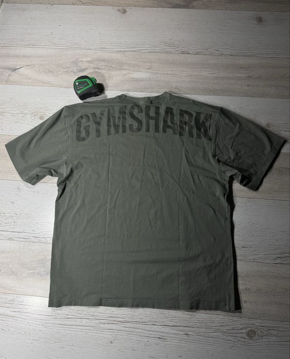 Футболка GymShark хакі спортивна трекінгова футболка тактична outdoor