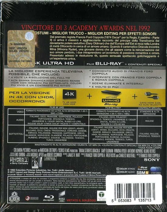 Bram Stoker's Dracula, Drakula 4K +Blu Ray oba wer.PL na 25lat