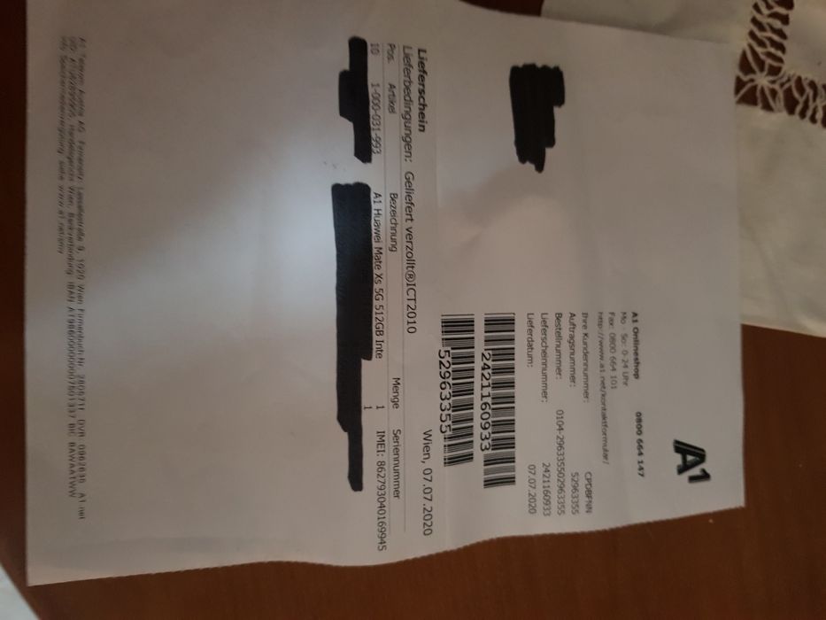 Huawei mate xs 5 g  com google