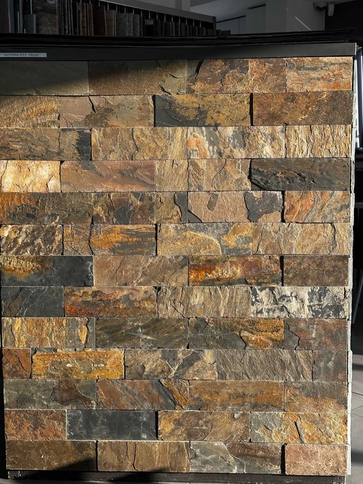 Płytki Kamień Elewacyjny Łupek California Gold 30x10