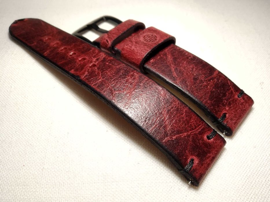 Pasek skórzany do zegarka Vintage 20 mm - Full Grain , szybki montaż