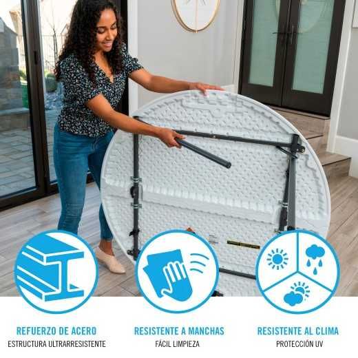 White Round Folding Table Ø122x74 cm – Limited Stock Available!64739988368899122