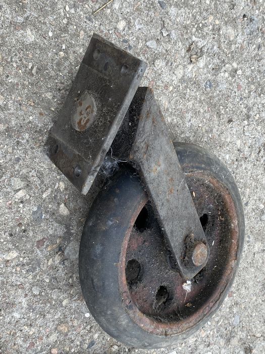 3 szt koła jezdne podporowe metalowe ogumowane