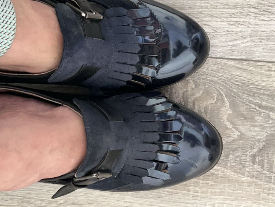 Sapatos de plataforma azuis 38