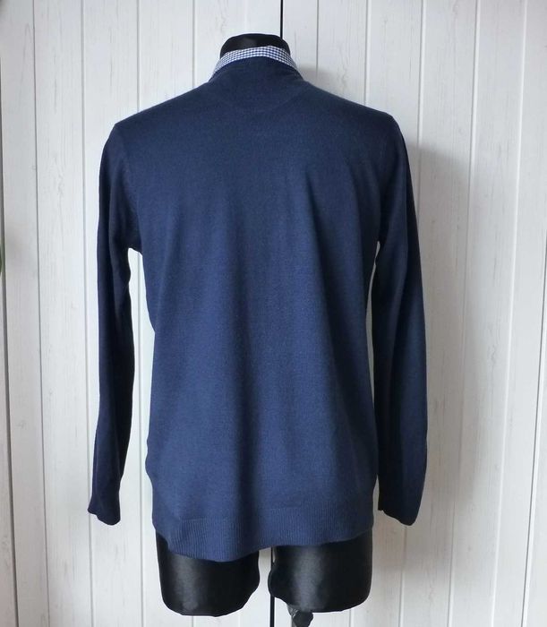 Pierre Cardin Męski sweter z wstawką z koszulą M