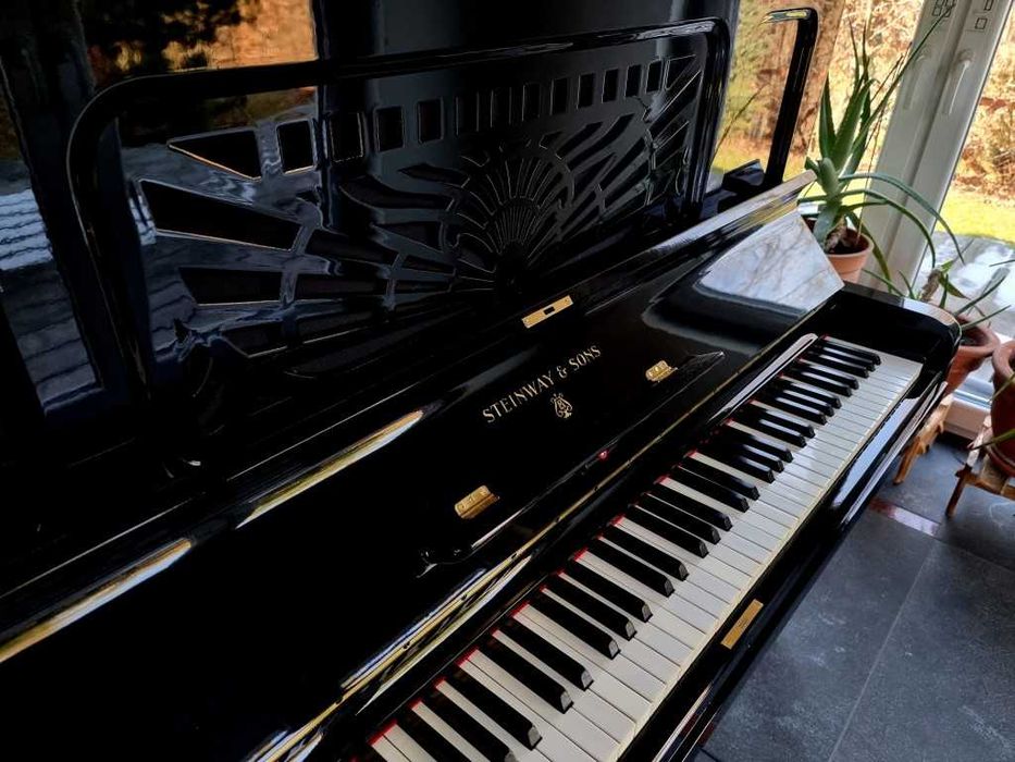 Pianino Steinway & Sons model K 130cm 1917r CZARNY POŁYSK