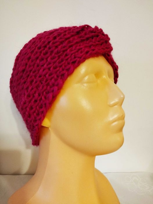 Amarantowa opaska na głowę