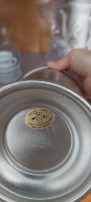 Frappé ou balde de gelo em Estanho Antigo Vintage