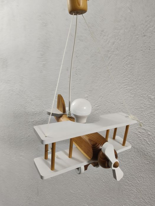 Lampka samolot drewniana dla dziecka!