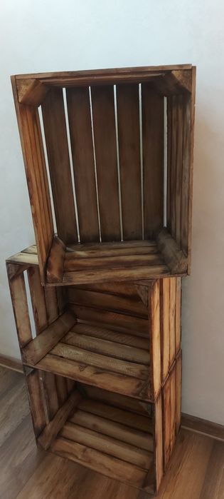 Skrzynki drewniane  3 szt 100 zł