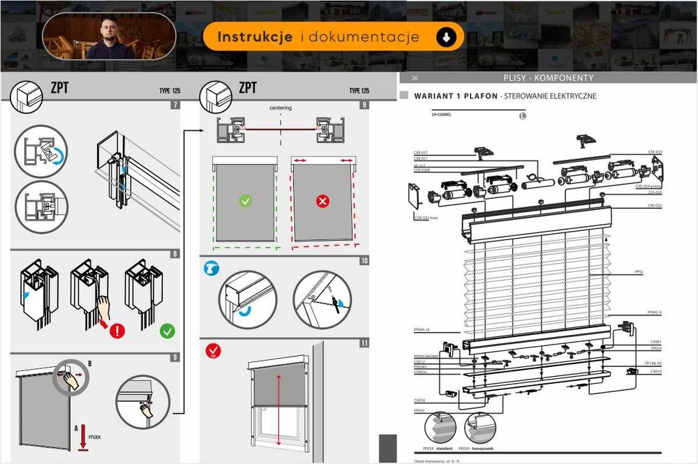 Instrukcje montażu, Rysunki złożeniowe, Wizualizacje 3D
