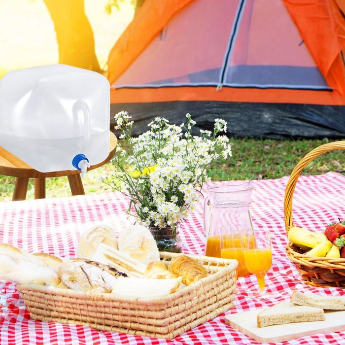 2szt składany baniak pojemnik kanister na wodę z kranikiem 10L