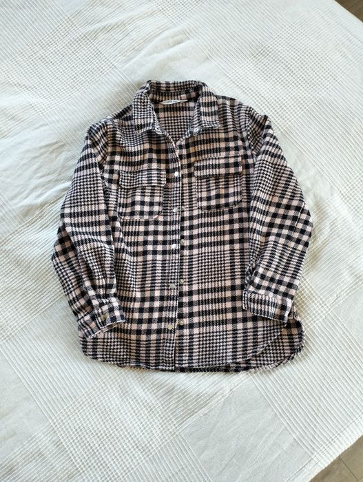 Koszula katana gruba dziewczęca krata 152 h&m