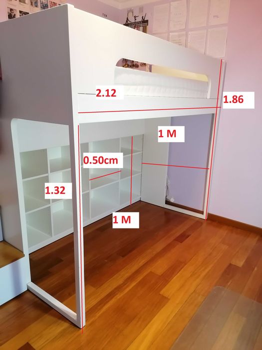 Estrutura cama alta, Beliche
