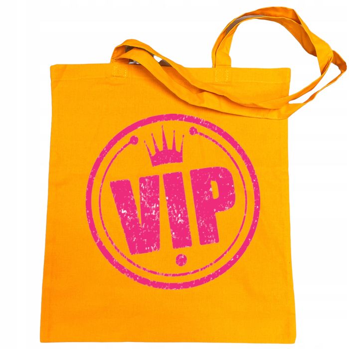 torba na zakupy różowy nadruk vip korona