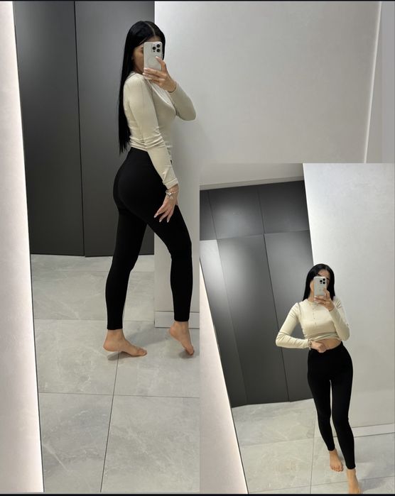 Лосіни на флісі на утеплені чорні