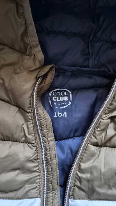 Granatowa kurtka przejściowa z kapturem Cool Club (Smyk) roz 164, stan bdb.
