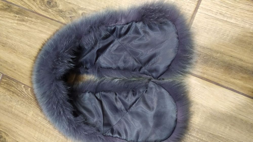 Шапка женская с воротником песец