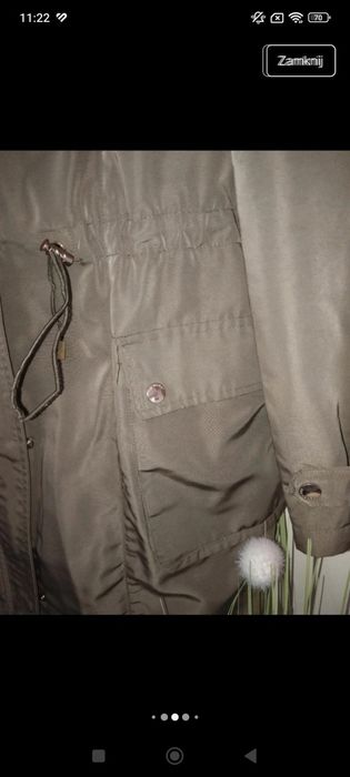 Płaszcz przeciwdeszczowy z kapturem parka Top secret 2w1  O 40