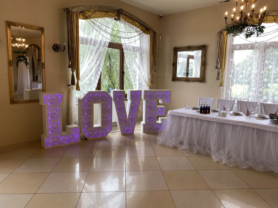 NAPIS LOVE LEDY RGB - 1,2 m ażurowy, gładki