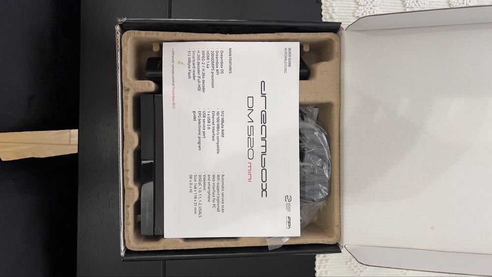 Recetor Satélite Dreambox DM 520 mini (Full HD) - Completo na Caixa