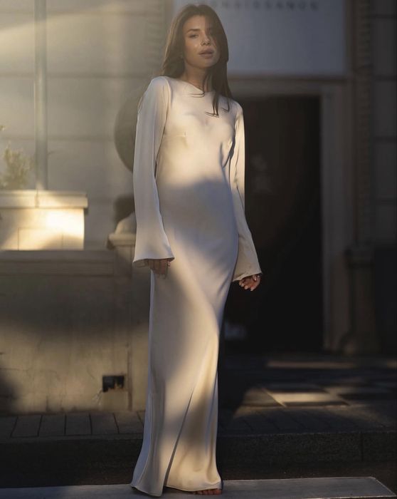 Макси плаття сукня the 7th heaven сатин шовк атлас