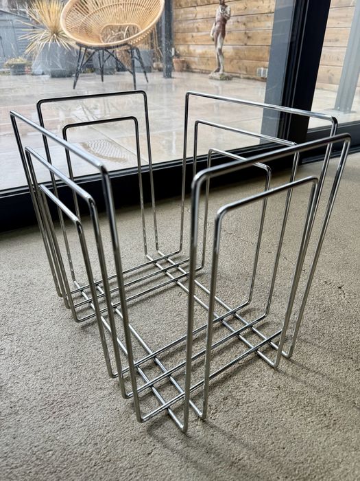 Ikona Designu Chromowany Gazetnik TMP Projekt Willi Glaeser dla Merlo