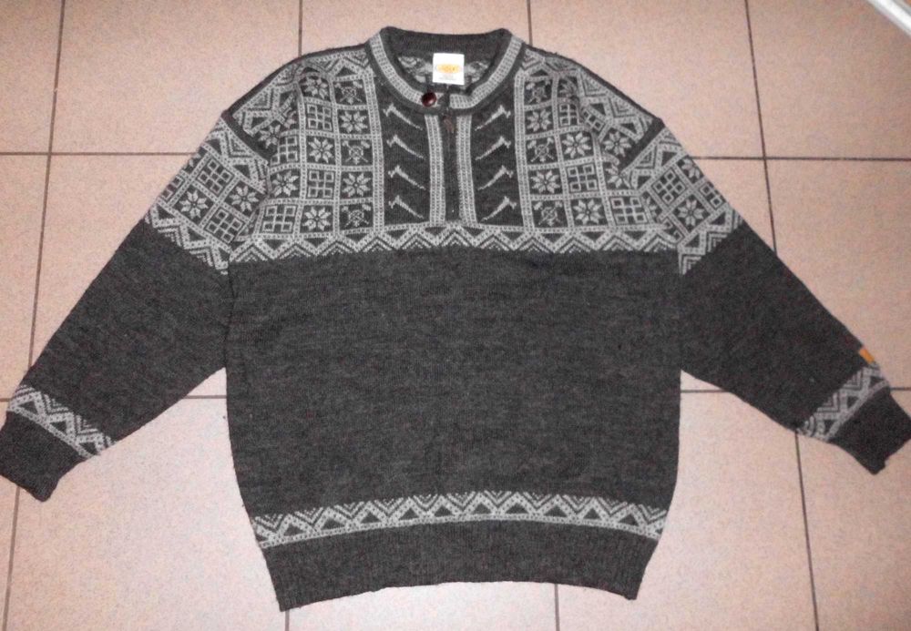 Lill Design Voss Norway Męski wełniany sweter z Norwegii r. M