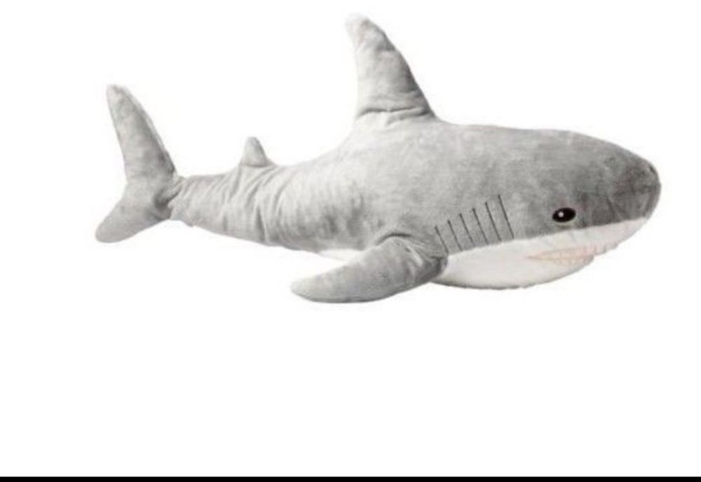 Акула 60 80 100 140 см іграшка м'яка Ikea икеа игрушка подушка синя