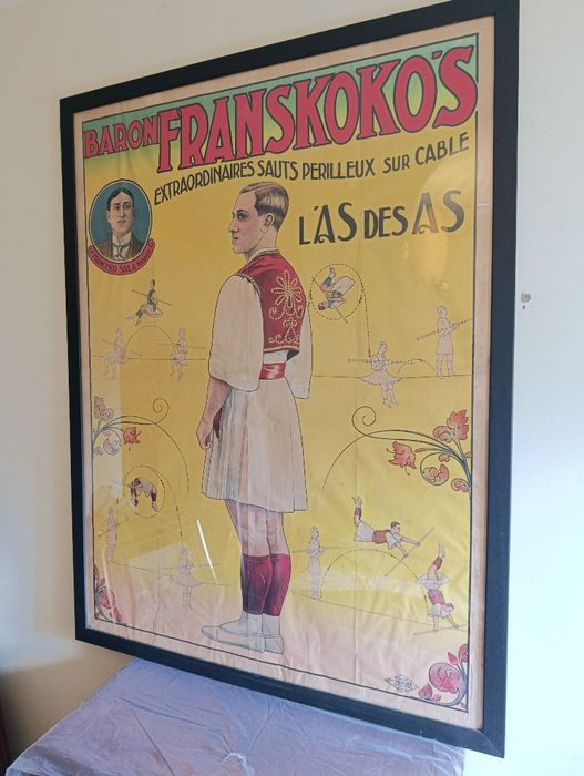 Cartaz Antigo de Circo – Baron Franskoko’s (Início do séc. XX)