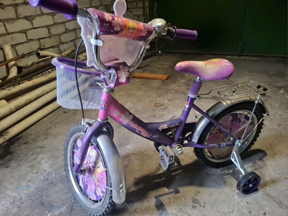 Велосипед дитячий 16" Princess у стані нового + бокові колеса