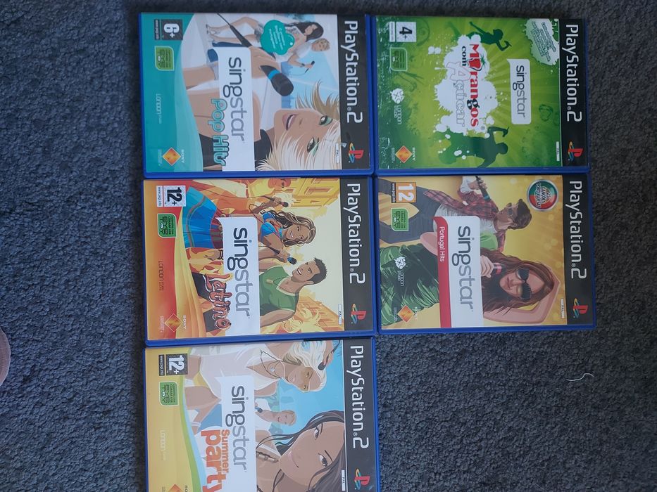 Microfones singstar + jogos
